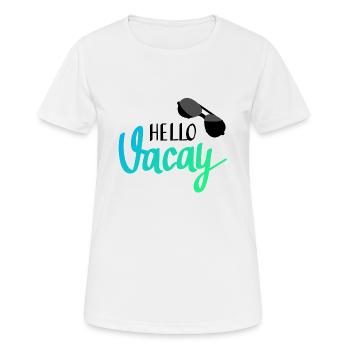Bonjour vacay! - T-shirt respirant Femme - blanc - Devant - AI Model Female 172 dark (172cm)