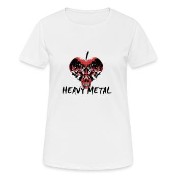 ILoveHeavyMetal - Frauen T-Shirt atmungsaktiv - Weiß - Vorne - AI Model Female 172 dark (172cm)