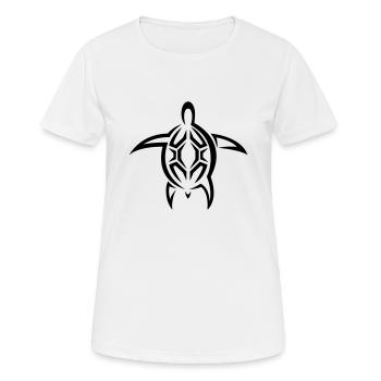 Tortue Tribal - T-shirt respirant Femme - blanc - Devant - AI Model Female 172 dark (172cm)