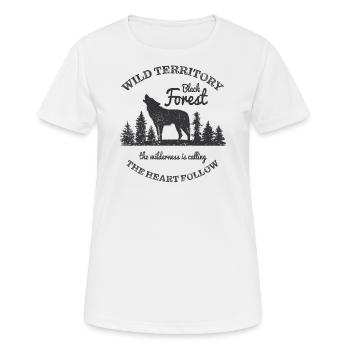 The wilderness is calling - Women's Breathable T-Shirt - white - Front - AI Model Female 172 dark (172cm)