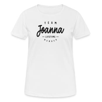Team Joanna Lifetime Member Personalized Name - Women's Breathable T-Shirt - white - Front - AI Model Female 172 dark (172cm)