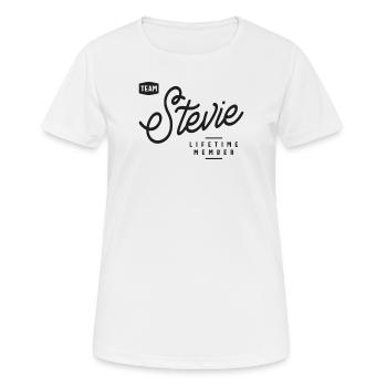 Team Stevie Lifetime Member Personalized Name - Women's Breathable T-Shirt - white - Front - AI Model Female 172 dark (172cm)