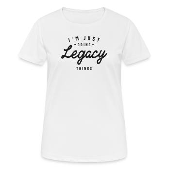 Je fais juste des choses héritées Nom personnalisé - T-shirt respirant Femme - blanc - Devant - AI Model Female 172 dark (172cm)