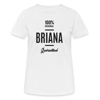 Briana Nom personnalisé - T-shirt respirant Femme - blanc - Devant - AI Model Female 172 dark (172cm)