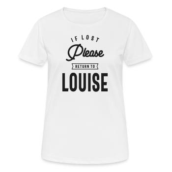 Louise Personalisierter Name - Frauen T-Shirt atmungsaktiv - Weiß - Vorne - AI Model Female 172 dark (172cm)