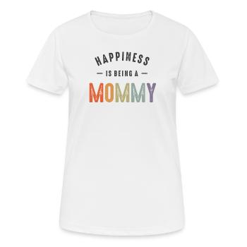 Happiness Is Being a Mommy - Women's Breathable T-Shirt - white - Front - AI Model Female 172 dark (172cm)