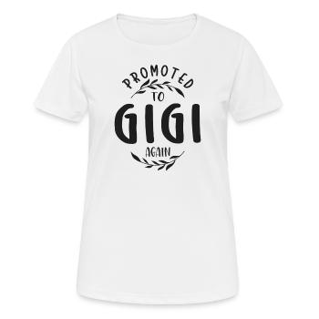Promoted To Gigi Again - Mothers Day - Women's Breathable T-Shirt - white - Front - AI Model Female 172 dark (172cm)