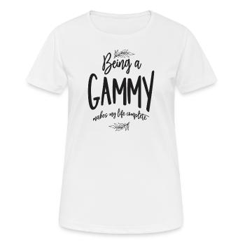 Frauen, die eine Gammy sind, machen mein Leben komplett - Frauen T-Shirt atmungsaktiv - Weiß - Vorne - AI Model Female 172 dark (172cm)