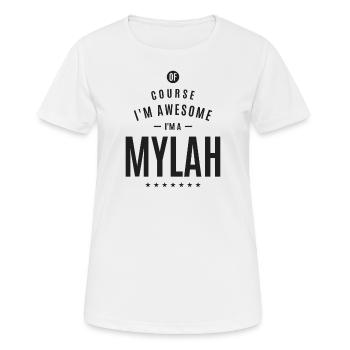 Mylah Personalized Name - Women's Breathable T-Shirt - white - Front - AI Model Female 172 dark (172cm)