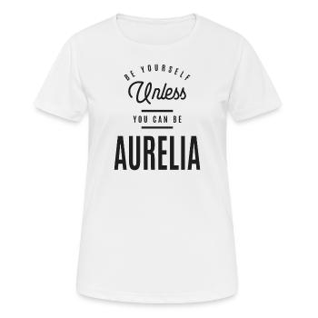Aurelia Personalized Name - Women's Breathable T-Shirt - white - Front - AI Model Female 172 dark (172cm)