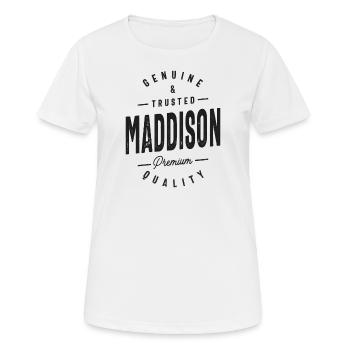 Maddison Personalized Name - Women's Breathable T-Shirt - white - Front - AI Model Female 172 dark (172cm)