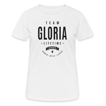 Gloria Personalized Name - Women's Breathable T-Shirt - white - Front - AI Model Female 172 dark (172cm)