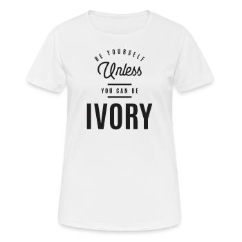 Ivory Personalized Name - Women's Breathable T-Shirt - white - Front - AI Model Female 172 dark (172cm)