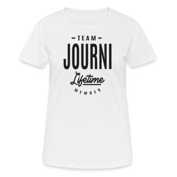 Journi Personalized Name - Women's Breathable T-Shirt - white - Front - AI Model Female 172 dark (172cm)