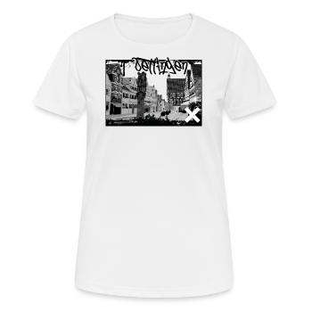 Oettingen // Illustration // Residenzstadt - Frauen T-Shirt atmungsaktiv - Weiß - Vorne - AI Model Female 172 dark (172cm)