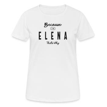 Elena Name Personalized Birthday Name Elena - Women's Breathable T-Shirt - white - Front - AI Model Female 172 dark (172cm)