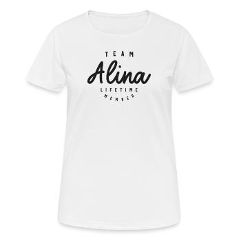 Alina Name Personalized Birthday Name Alina - Women's Breathable T-Shirt - white - Front - AI Model Female 172 dark (172cm)