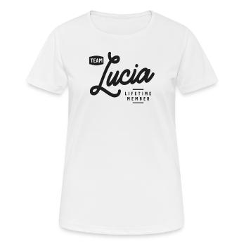 Lucia Name Personalized Birthday Name Lucia - Women's Breathable T-Shirt - white - Front - AI Model Female 172 dark (172cm)