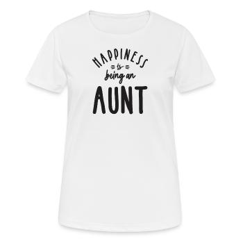 Happiness is Being an Aunt - Women's Breathable T-Shirt - white - Front - AI Model Female 172 dark (172cm)