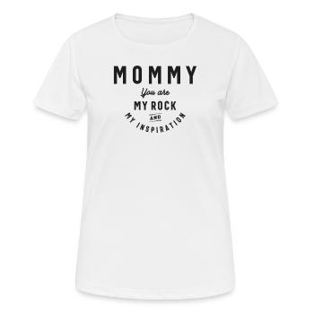 Mama, mein Fels & Inspiration - Muttertag - Frauen T-Shirt atmungsaktiv - Weiß - Vorne - AI Model Female 172 dark (172cm)