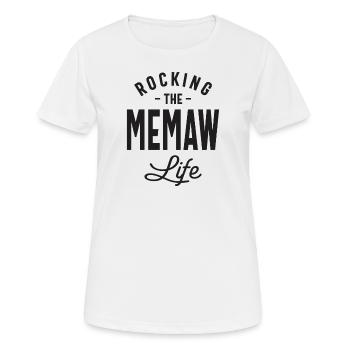 Rocking the Memaw Life - Mamans et grands-mères - T-shirt respirant Femme - blanc - Devant - AI Model Female 172 dark (172cm)