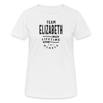 Team Elizabeth Lifetime Member - Women's Breathable T-Shirt - white - Front - AI Model Female 172 dark (172cm)