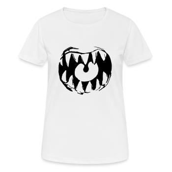 Große Klappe - Frauen T-Shirt atmungsaktiv - Weiß - Vorne - AI Model Female 172 dark (172cm)