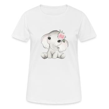 Baby elephant - Women's Breathable T-Shirt - white - Front - AI Model Female 172 dark (172cm)