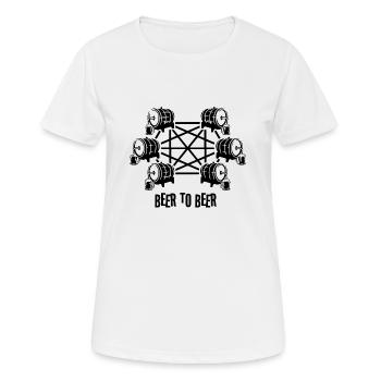 BEER TO BEER - T-shirt respirant Femme - blanc - Devant - AI Model Female 172 dark (172cm)