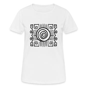 Décoration africaine - T-shirt respirant Femme - blanc - Devant - AI Model Female 172 dark (172cm)