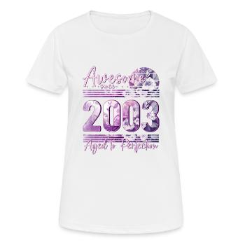 2003 Born birthday woman - Women's Breathable T-Shirt - white - Front - AI Model Female 172 dark (172cm)