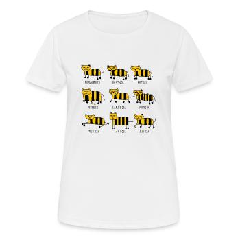 Lustige Tiger - Frauen T-Shirt atmungsaktiv - Weiß - Vorne - AI Model Female 172 dark (172cm)