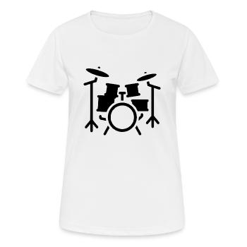 Batterie - Frauen T-Shirt atmungsaktiv - Weiß - Vorne - AI Model Female 172 dark (172cm)
