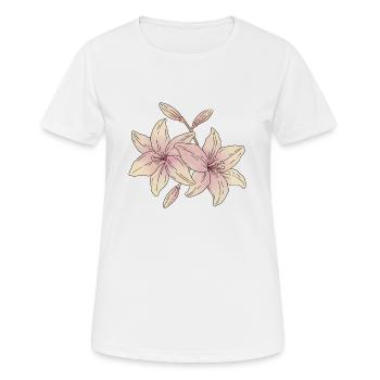 Fleurs de lys - T-shirt respirant Femme - blanc - Devant - AI Model Female 172 dark (172cm)