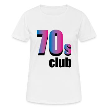 Club des années 70 - T-shirt respirant Femme - blanc - Devant - AI Model Female 172 dark (172cm)