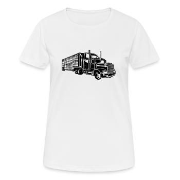 Camion / camion 01_schwarz - T-shirt respirant Femme - blanc - Devant - AI Model Female 172 dark (172cm)