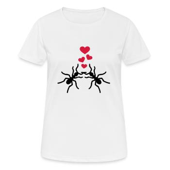 Ameise - Frauen T-Shirt atmungsaktiv - Weiß - Vorne - AI Model Female 172 dark (172cm)