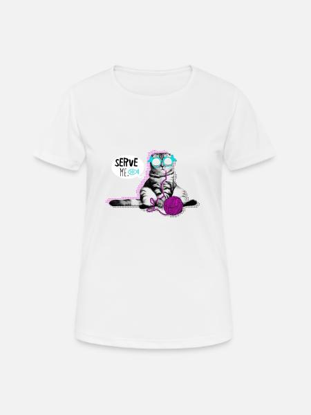 smart cat - Women's Breathable T-Shirt - white