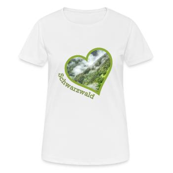 forêt Noire - T-shirt respirant Femme - blanc - Devant - AI Model Female 172 dark (172cm)