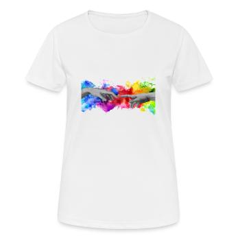 Michi Mode Trend Style Cool - T-shirt respirant Femme - blanc - Devant - AI Model Female 172 dark (172cm)