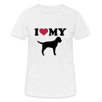 Border Terrier - T-shirt respirant Femme - blanc - Devant - AI Model Female 172 dark (172cm)