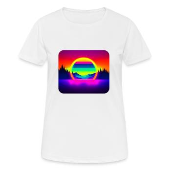 Retro 16 - Frauen T-Shirt atmungsaktiv - Weiß - Vorne - AI Model Female 172 dark (172cm)