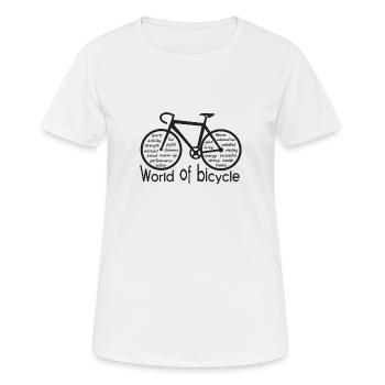 Monde du vélo - T-shirt respirant Femme - blanc - Devant - AI Model Female 172 dark (172cm)