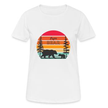 Papa Bear - Frauen T-Shirt atmungsaktiv - Weiß - Vorne - AI Model Female 172 dark (172cm)
