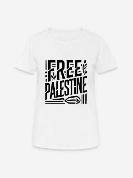 Free palestine - Frauen T-Shirt atmungsaktiv - Weiß