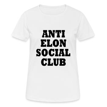 anti elon social club - T-shirt respirant Femme - blanc - Devant - AI Model Female 172 dark (172cm)