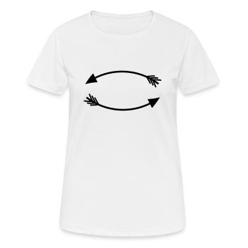 Deux flèches - T-shirt respirant Femme - blanc - Devant - AI Model Female 172 dark (172cm)