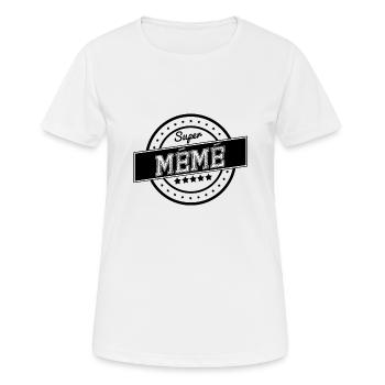Super mémé - T-shirt respirant Femme - blanc - Devant - AI Model Female 172 dark (172cm)