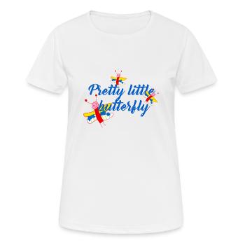 Schmetterling, blau - Frauen T-Shirt atmungsaktiv - Weiß - Vorne - AI Model Female 172 dark (172cm)