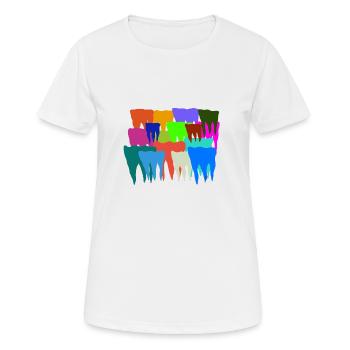 Je chie sur tes dents - T-shirt respirant Femme - blanc - Devant - AI Model Female 172 dark (172cm)